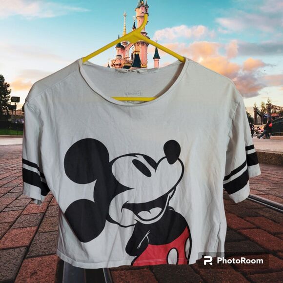 Disney H&M Mickey Mouse Crop Top Girl's Size 14+ (Q12) - Picture 1 of 2